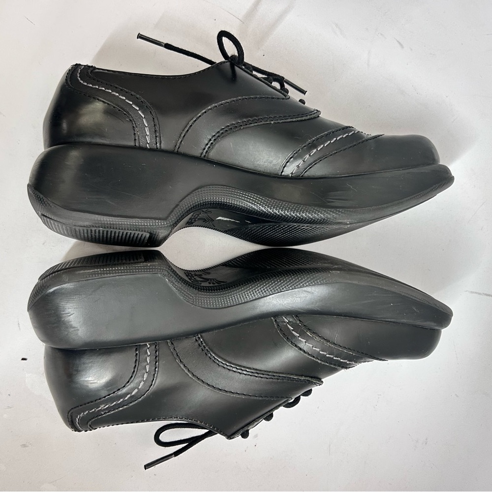 DANSKO Rare Vintage Y2K Black Wingtip Lace-Up Platform Chunky Oxfords 39 8.5 - Picture 6 of 9